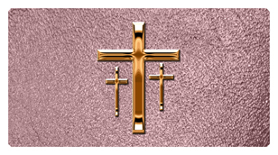 DSC700 517 CP SH OR Copper 3 Crosses Shimmer Orchid Background